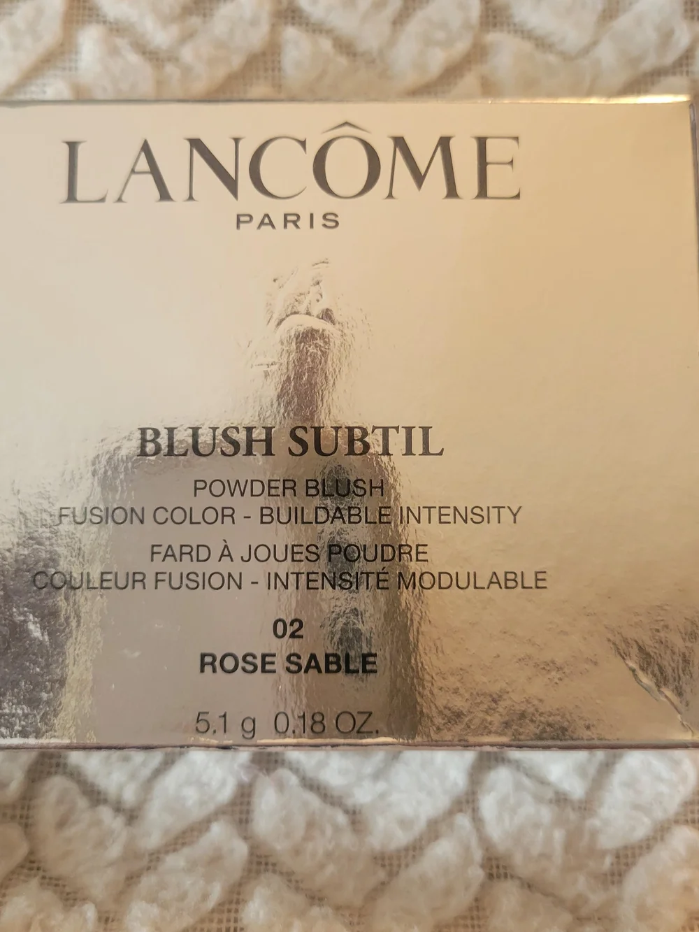 Lancome Blush Subtil Powder Blush Compact. Rose Sable 02 New In Box